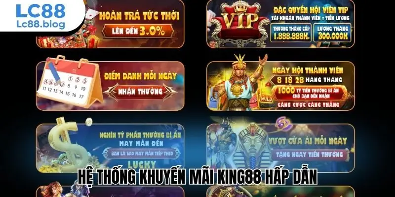 Hệ thống khuyến mãi King88 hấp dẫn