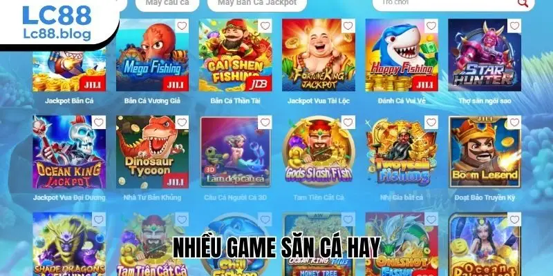 Nhiều game săn cá hay